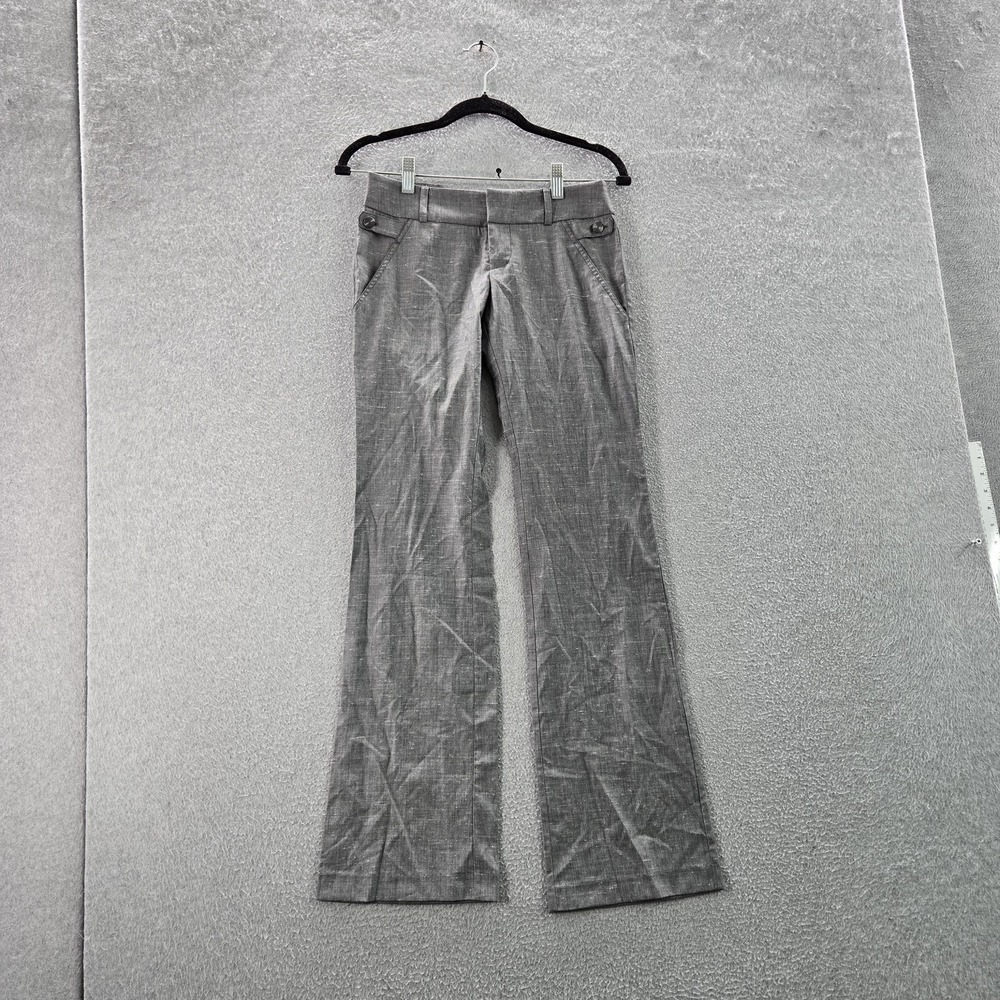 Bebe Women Pants 00‎ Gray Dress Pants Wide Leg 31" Inseam Y2K